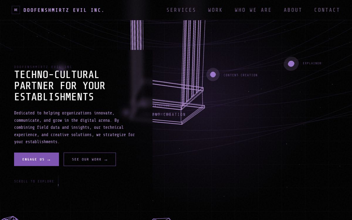 Screenshot of the Deincorporated website